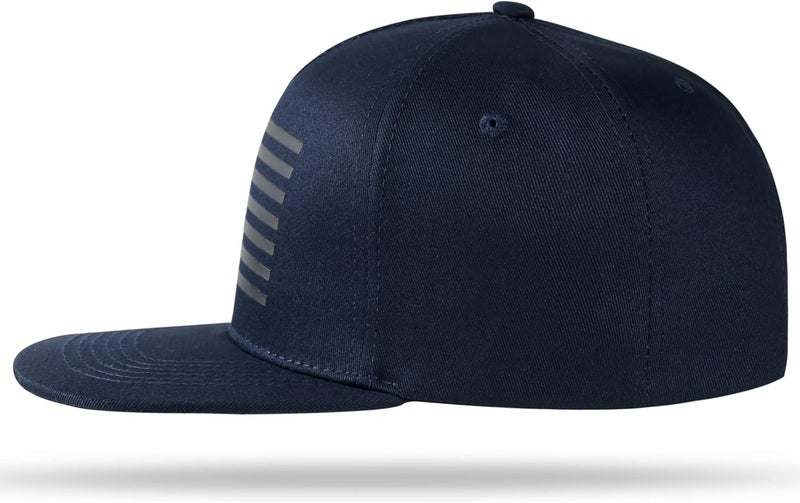 UALON Baseball Cap, Snapback Trucker Hat for Men & Women with American Flag and Adjustable, Breathable Mesh, Flat Bill Hats - Image 4